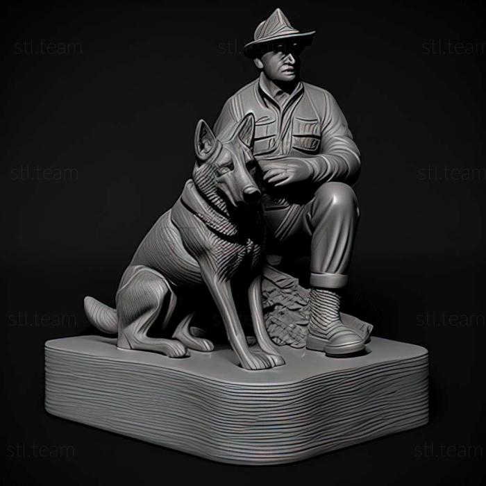 3D model Rin Tin Tin famous animal (STL)